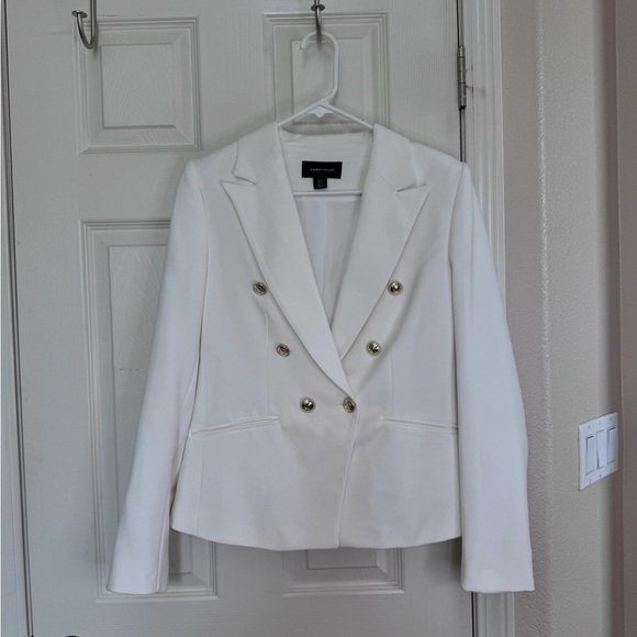💥💥Clearance!!💥💥 Karen Millen Tailored Military White Blazer with Gold Buttons - Picture 8 of 15